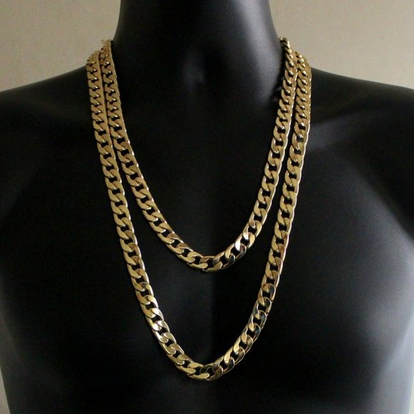 14k Gold 12mm 24" and 30" Cuban Link Chains - Picture 1 of 2